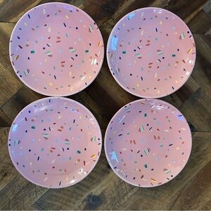 🎀 Opalhouse Pink Confetti Plates – Set of 4 - NWOT